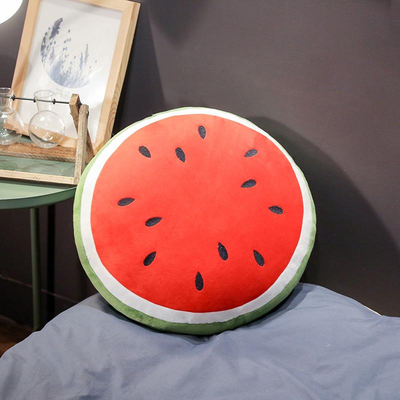 Schattig Levensgetrouw Watermeloen Pluche Speelgoed Zacht Gevuld Fruit Kussen Stoelkussen Creatieve Decoratie Bank Auto Verjaardagscadeau Jongens Meisjes Kinderen