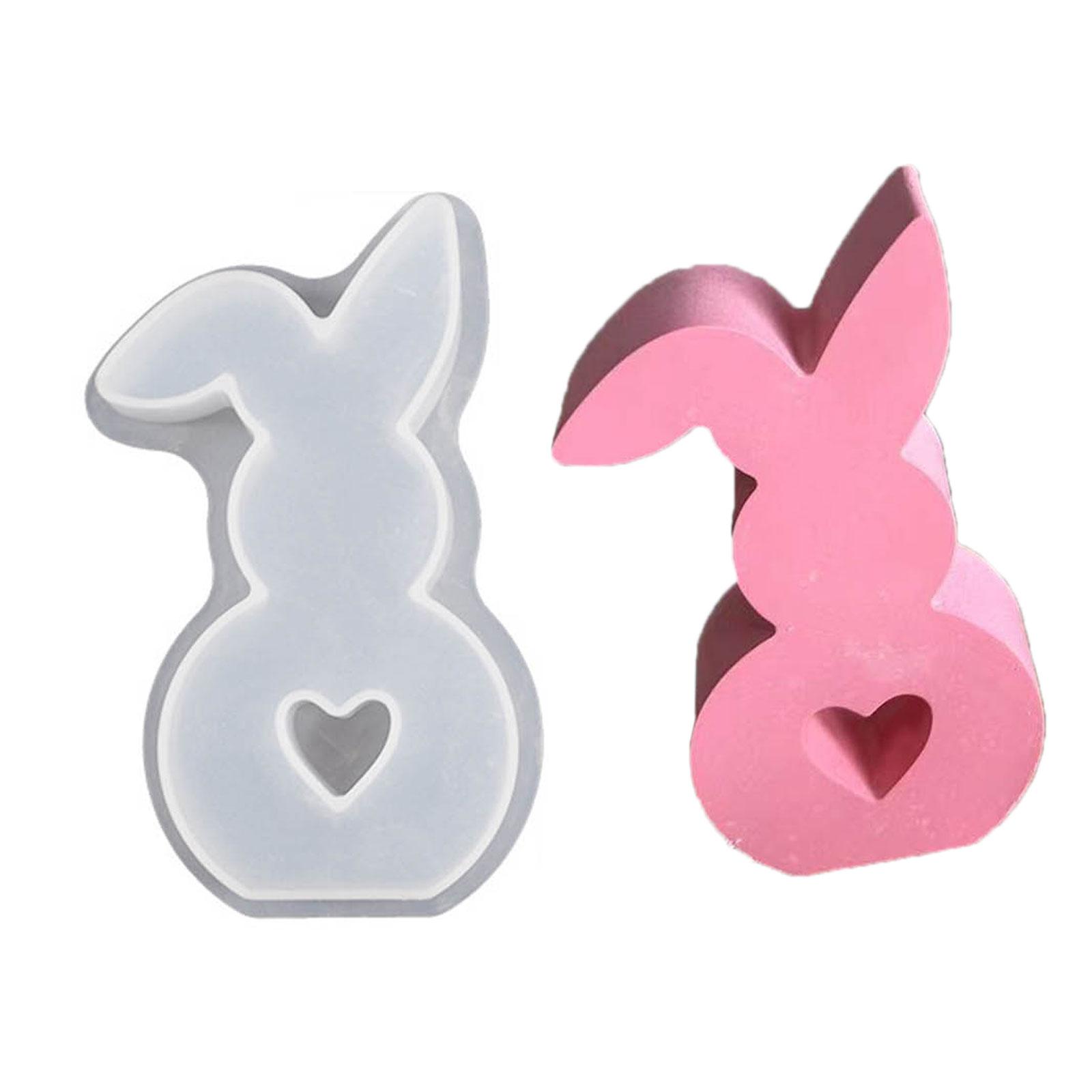 

Easter Rabbit Resin Mold for DIY Craft Gypsum Ornament Easter Party Decor Epoxy Resin Molds Non Stick Easy to Demold 2