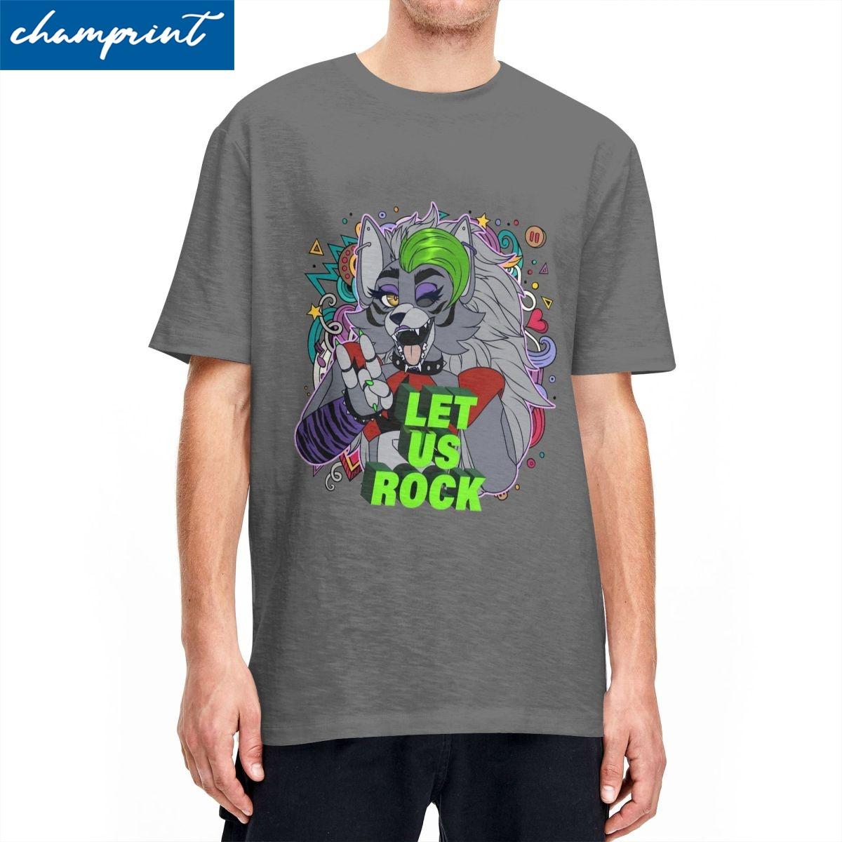 

Funny Roxanne Wolf T-Shirt Men Women FNAF Funny Pure Cotton Tees Crewneck Short Sleeve T Shirts Birthday Present Tops - Men s... S разноцветный