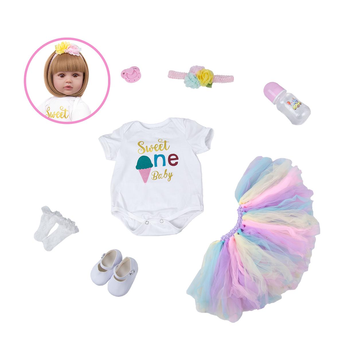 KEIUMI новый дизайн куклы реборн мороженое принцесса тканевое тело 60 см детские игрушки — фото 8