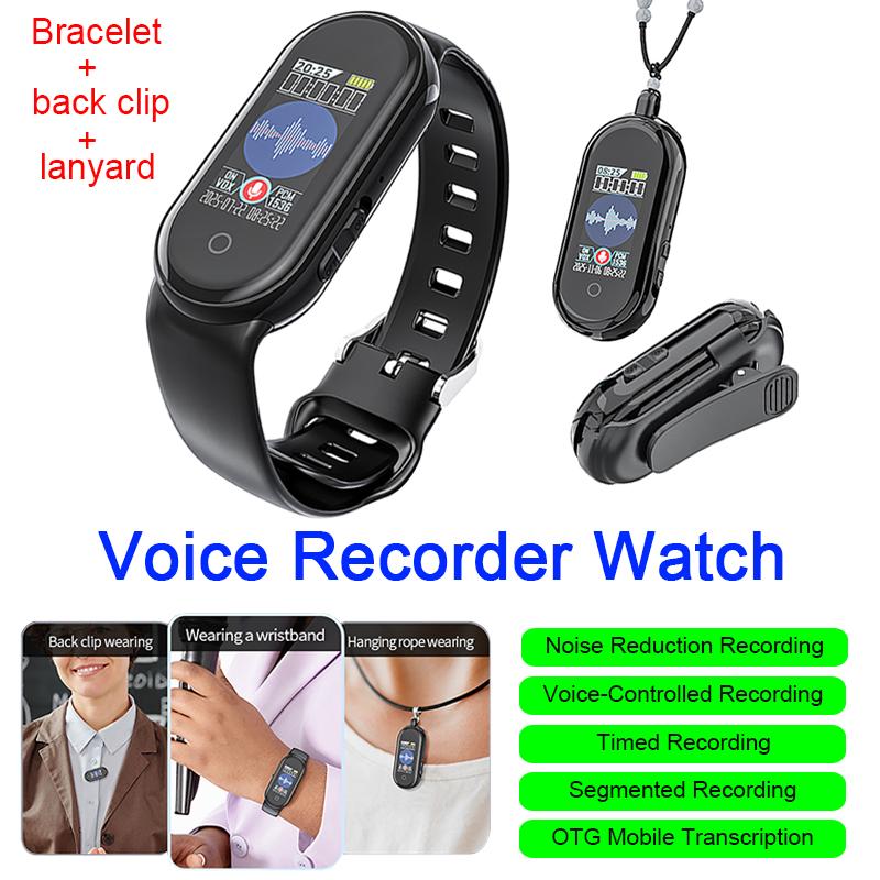 Multifunctional & Lightweight AI Voice Recorder Bracelet with Multiple Wearing Options High-Definition Noise Reduction For Home