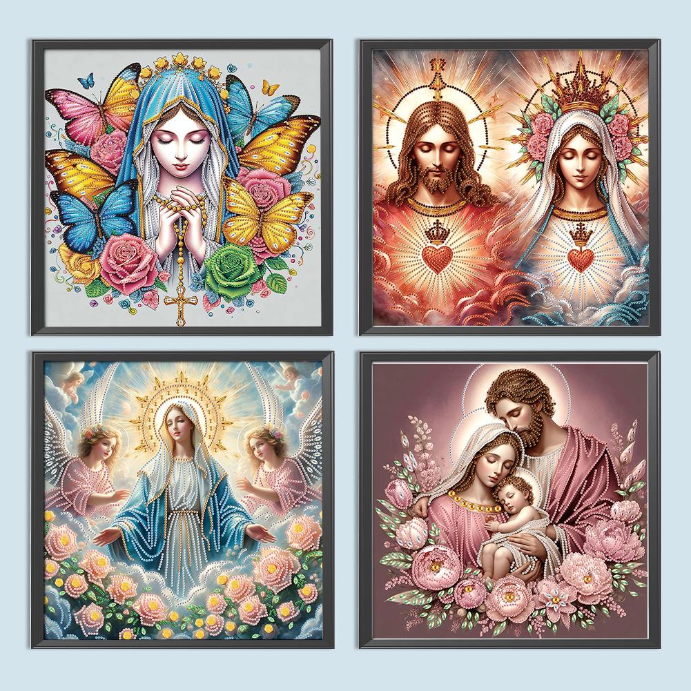 5D DIY Partial Special Shaped Drill Diamond Painting Religion Jesus Mary Kit