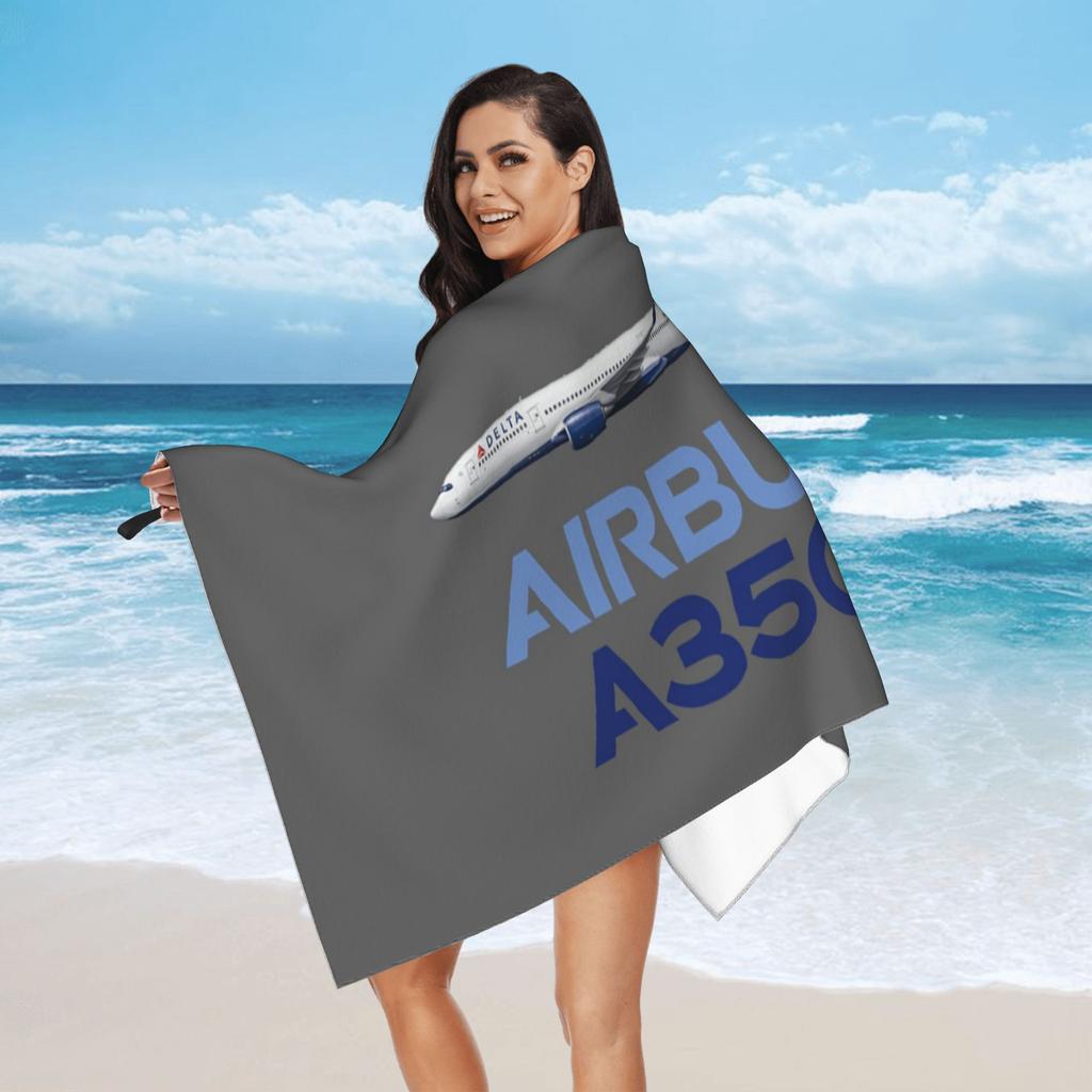 Nouvelle Serviette de Plage Airbus Beluga A350 Microfibre Douce Séchage Rapide Absorbante Serviettes Rapides Pour le Yoga