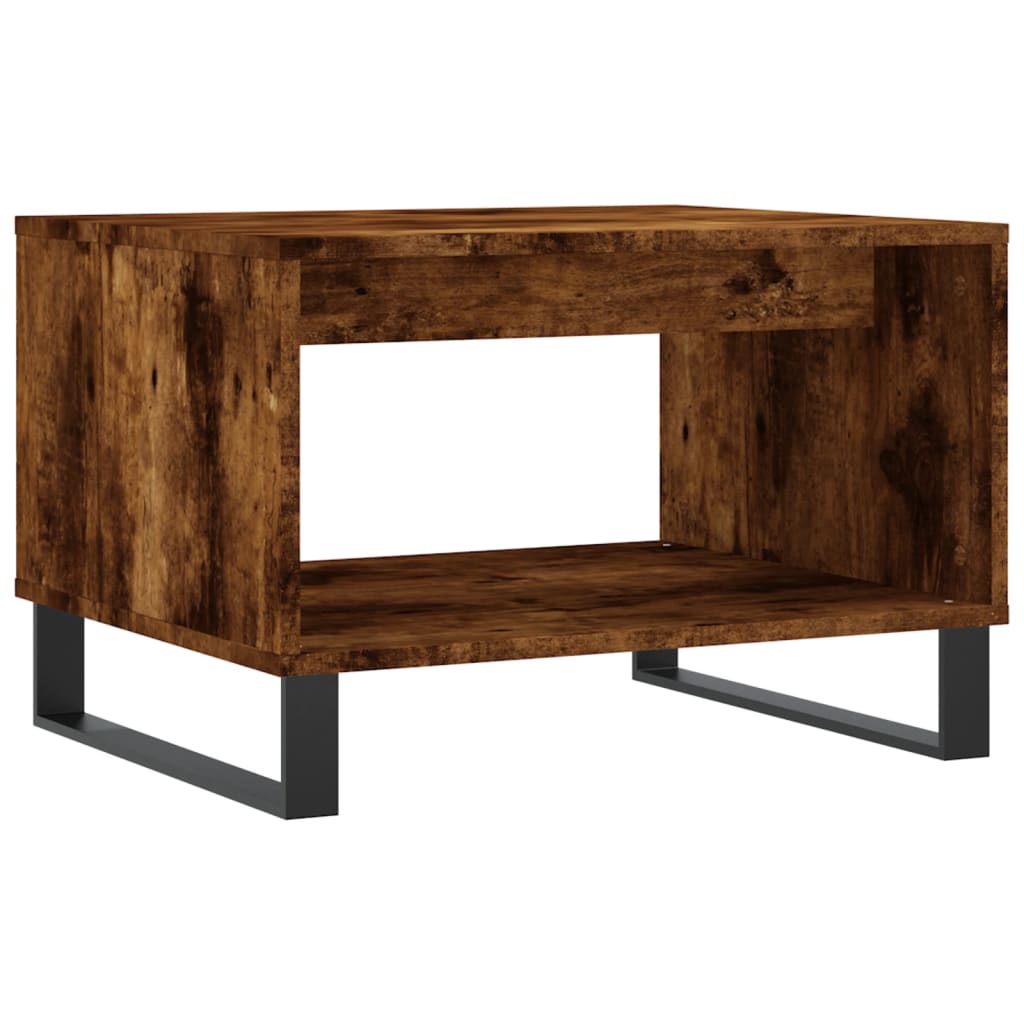 Coffee Table Smoked Oak Finish 60 X 50 X 40 Cm Engineered Wood
