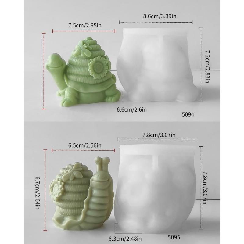 Turtles Snail Shaped Mold Silicone Mold for Candle and Soap Making High Temperature Resistant Aromatherapy Mould