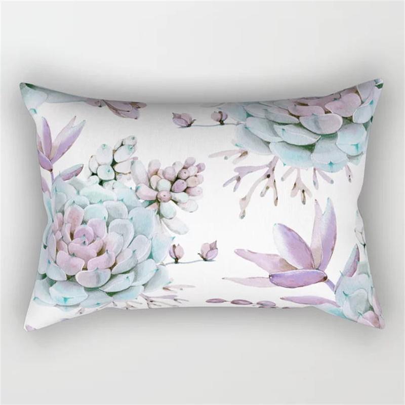 30x50cm Green Tropical Leaves Plant Pillowcase Cactus Flower Polyester Cushion Cover Ins Natural Landscape Pillowslip Home Decor
