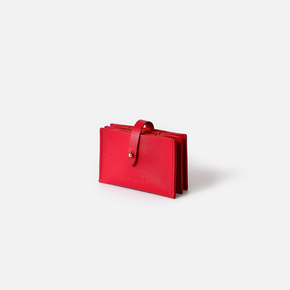 Cone Accordion Card Case Red