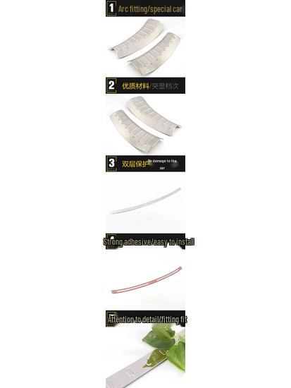 GS5 Heckschutzplatte & Kofferraumschutz Edelstahl Dekorative Aufkleber