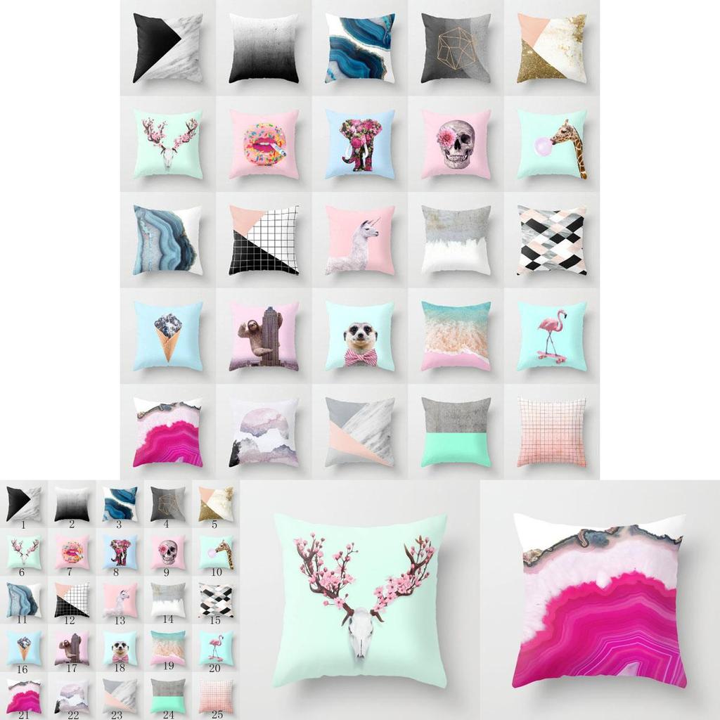 Charming Polyester Cartoon Animal Pillow Cover For Colorful Sofa And Room Decor