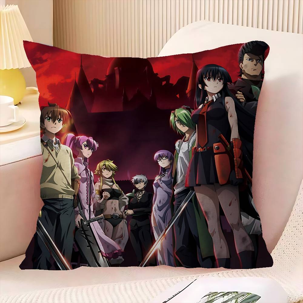 A-Akame Ga Kill Anime Cushion Cover Car Throw Pillow Case For Sofa Car Christmas Gift 40x40cm 45x45cm