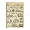 Age of sails french vintage sailing ships Boat project  Leonardo da Vinci drawing Metal Design Vintage Cinema Tin Sign Poster