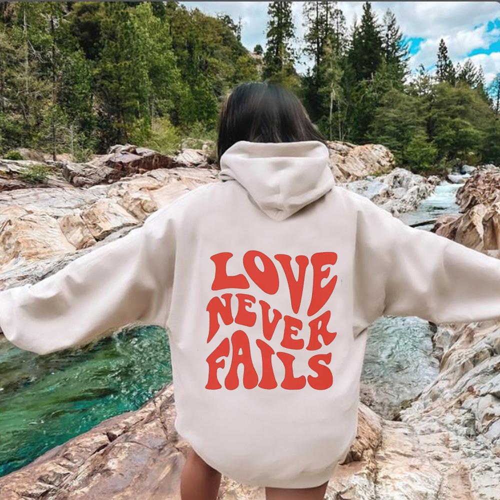 

Preppy Hoodie Love Never Fails Hoodie College Hoodie Trendy Hoodie Oversize Hoodie Tumblr Hoodie Oversize Sweater S абрикосовый