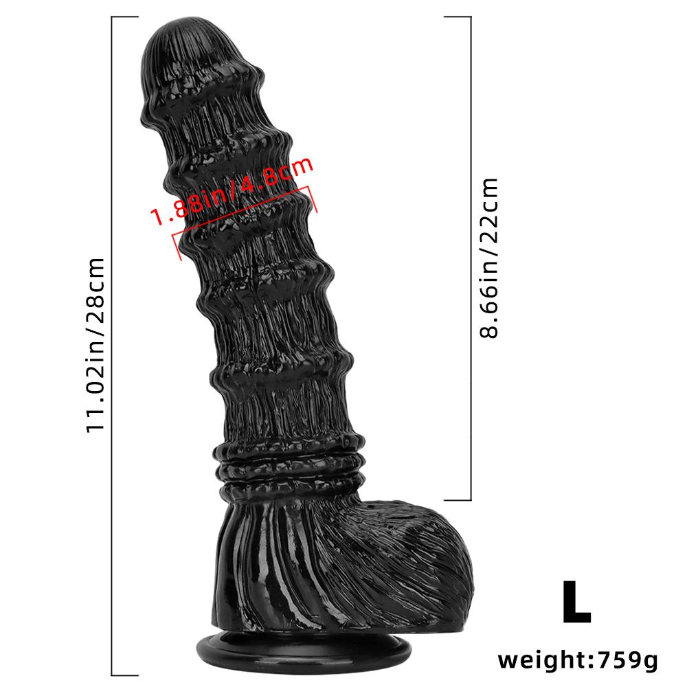 Black Horse Dildo Plug Dilator Masturbator Adult Sex Toy Realistic Penis Fisting Strap On Cock Big Dick PVC BDSM Pegging