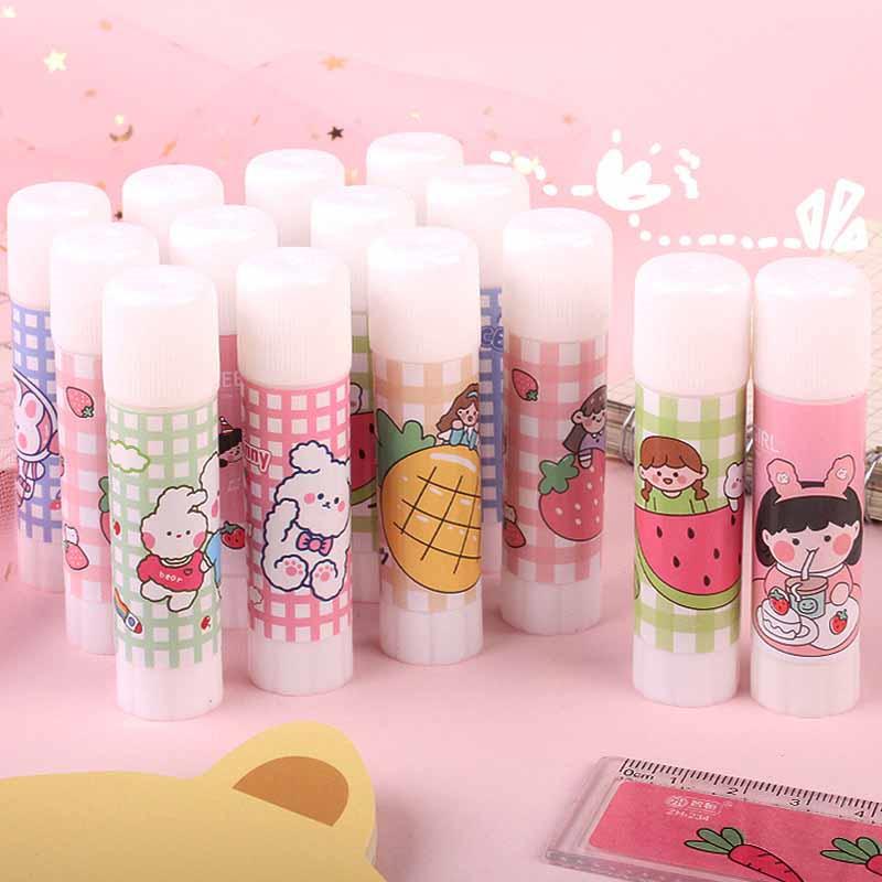 Cartoon Glue Stick for Students Kids High Viscosity Solid Adhesive Strong Bond Fun Stationery School & Office & Home Supplies