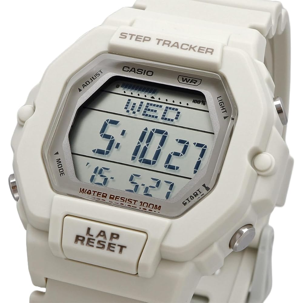 Casio LWS-2200H-8AV Digital Step Tracker Watch Women's Matte Ivory Overseas Model