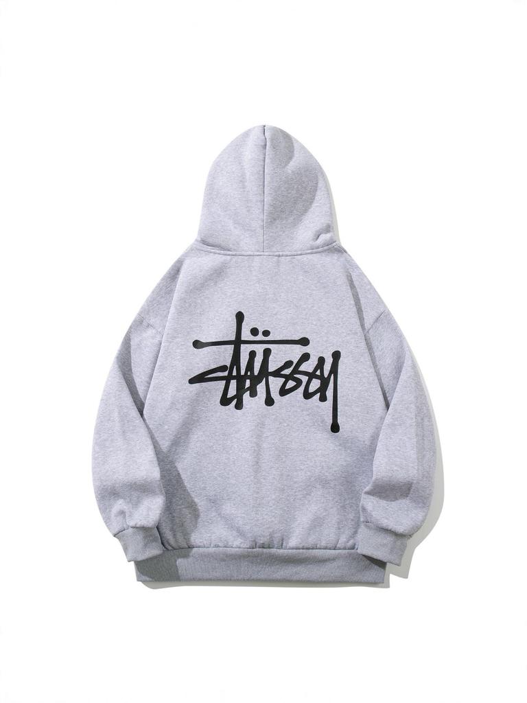 STU Plus Zamatová Unisex Bunda s Kapucňou na Zips - Teplé, Trendy Jesenné/Zimné Oblečenie pre Študentov.