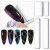 4Pcs Manicure Multi-function Magnet Set Nail Salon 3D Cat Eye Long Strip Magnet French Cat's Eye Nail Stick Set for UV Gel Tools
