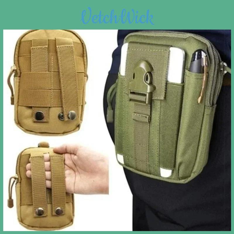 Tactical Camouflage Waist Pack For Men Outdoor Travel Multi Function Waterproof Phone Holder