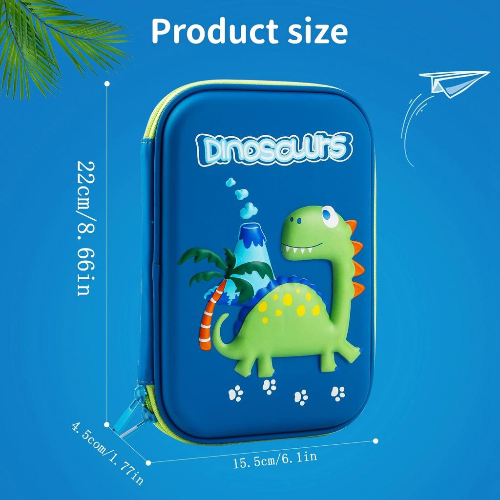 Pencil Bag Creative 3D Unicorn Dinosaur Cartoon Stationery Box for Male Female Primary Secondary School Students Stationery Bag