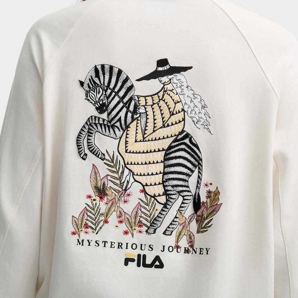 New FILA Sweatshirt Women's Cloud White F11W438203FWT