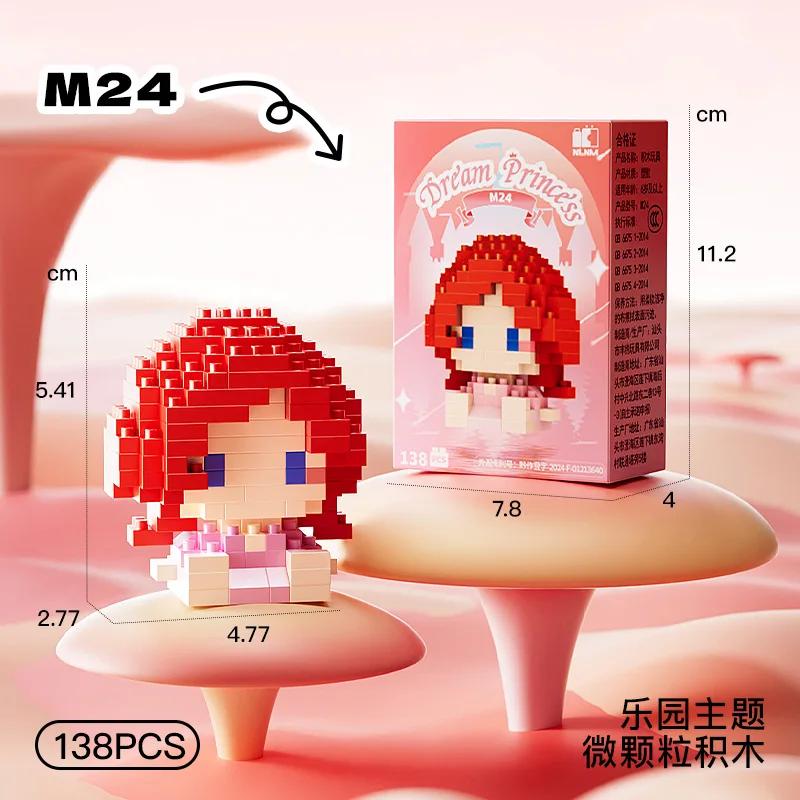 Disney Princess Micro Building Blocks Mickey Mouse Winnie Friend Figure Donald Duck 60 Style Assembled Mini Brick Toys For Kids