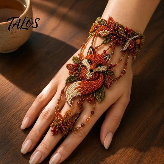 Adult Arts And Crafts Kits DIY Beaded Bracelet Kit, Bead Weaving Jewelry Kit with Pattern Guide, Adjustable Intermediate Loom Patterns Hand