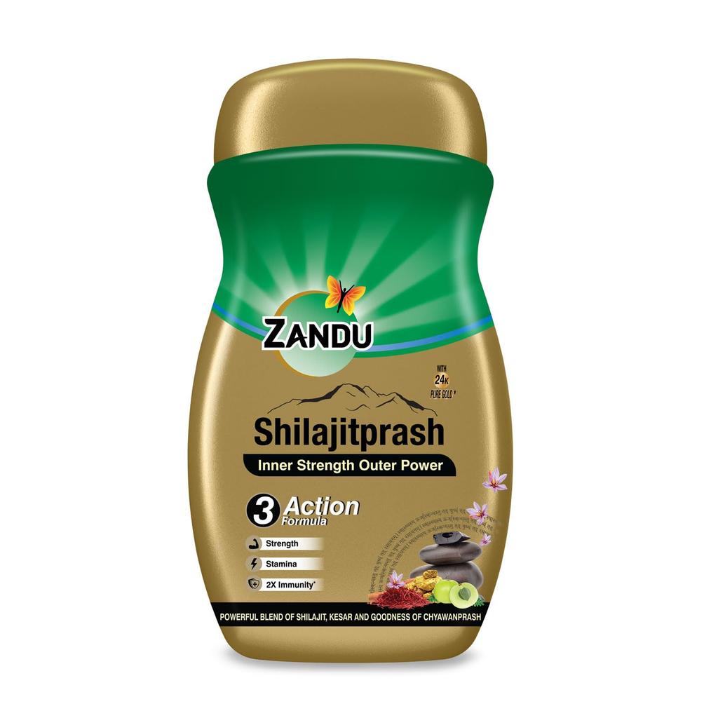 Zandu Shilajitprash Ayurvedic Wellness Paste With 2X Shilajit, Chyawanprash Blend, 24K Gold Bhasma & 47 Herbs For Daily Vitality Support 900 g