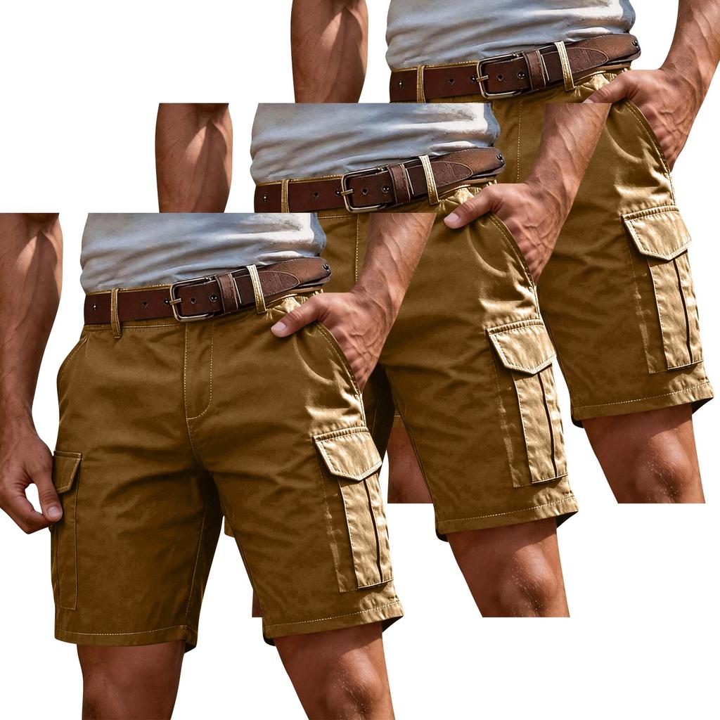 Men's Cargo Shorts Loose Fit Knee Length with Multiple Pockets for Summer Sports & Outdoor Activities