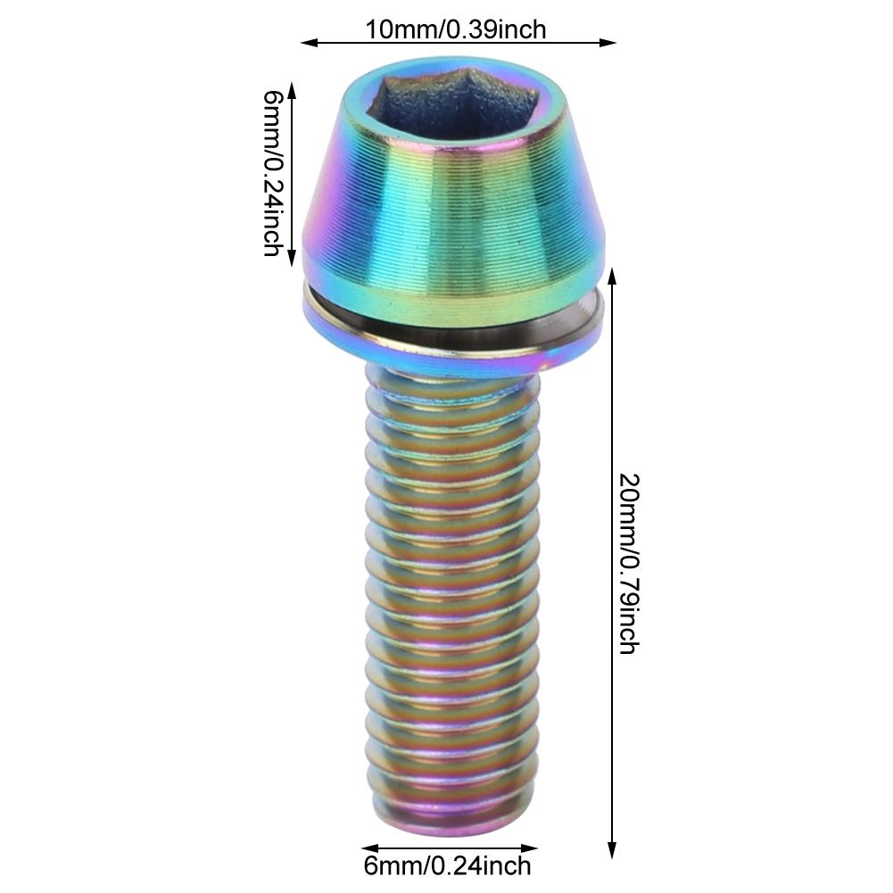 3PCS Titanium Alloy Durable Bike Handlebar Stem Screws Bicycle Disc Brake Clamp Set Screw