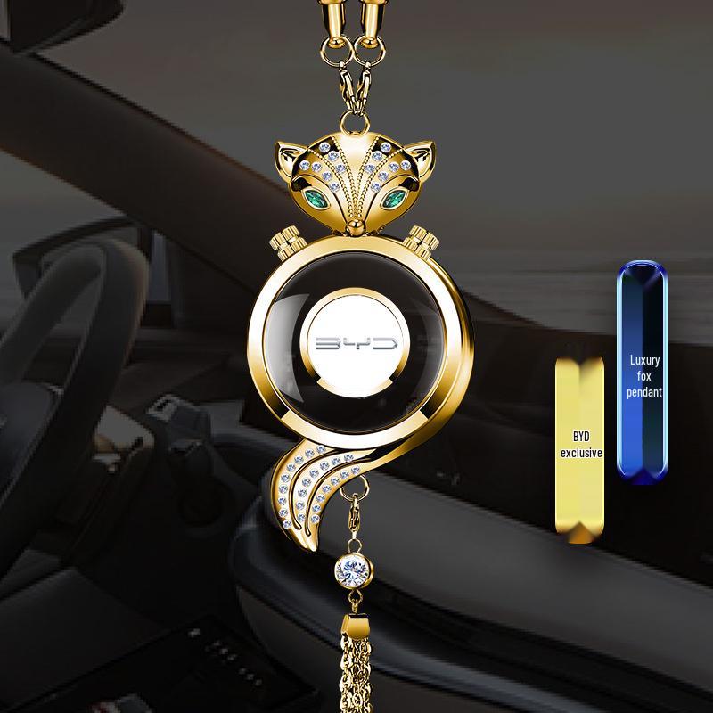 Fox Crystal Car Air Freshener Pendant - Rearview Mirror Hanging Ornament
