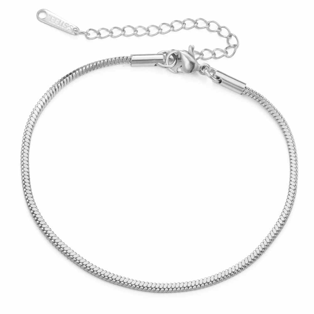 Figaro Beads Herringbone Chain Bracelet for Women Men Stainless Steel Wrist Jewelry Twist Box Rope Chains Waterproof Accessories
