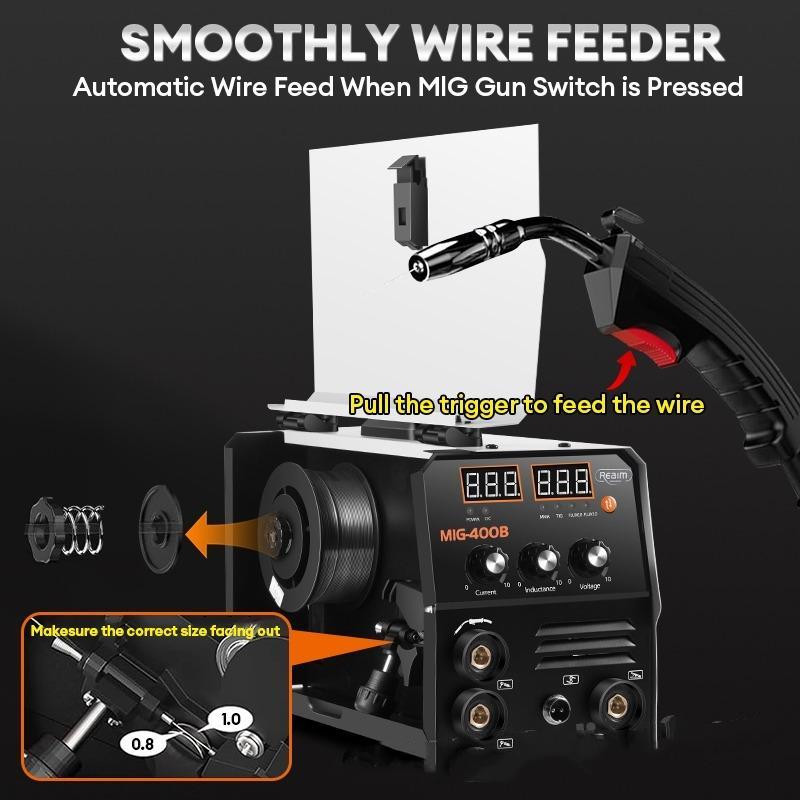 Hot Welding Machine Inverter Arc Mig400/250/500 3 In1 Gasless Welder Portable
