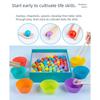 Wooden Digital Operation Clip Bead Matching Game Children Early Education Toy Fine Motor Training Kid Cognitive Pairing Puzzle