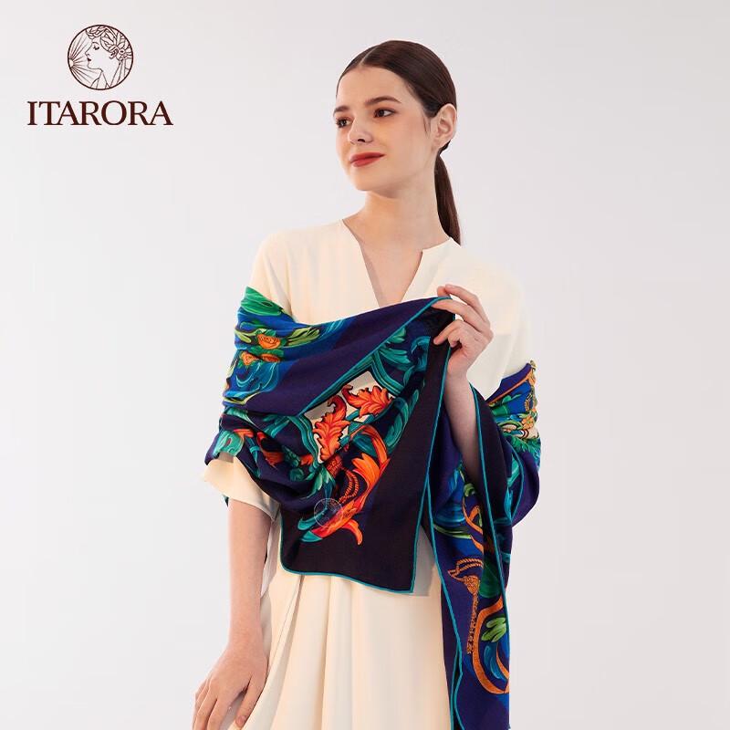 ITARORA Wool-Silk Square Scarf