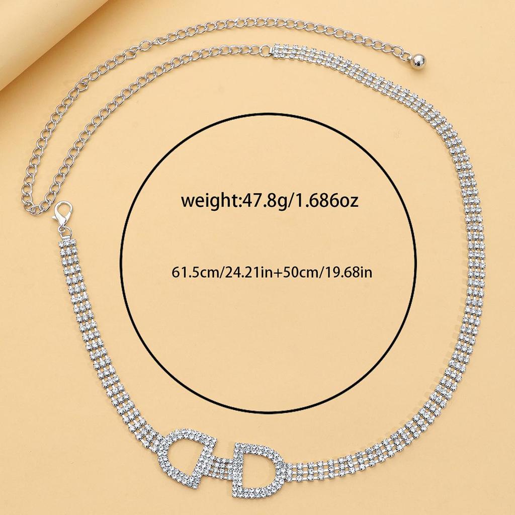 Bohemian Style Engraved Metal Waist Chain for Dresses and Jeans