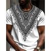 Designer Vintage Afrikanisches Ethnisches Blumen T-Shirt 3D-Druck Herren Bohemian
