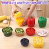 Food Box Plastic Sealed Creative Organizer Crisper Vegetable Containers Onion Garlic Green Pepper Fresh Storage Kitchen Tool