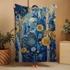 Vintage Flower Basket Butterfly Print Blanket Warm And Comfortable All Seasons Bedroom Camping Travel Multifunctional Blanket