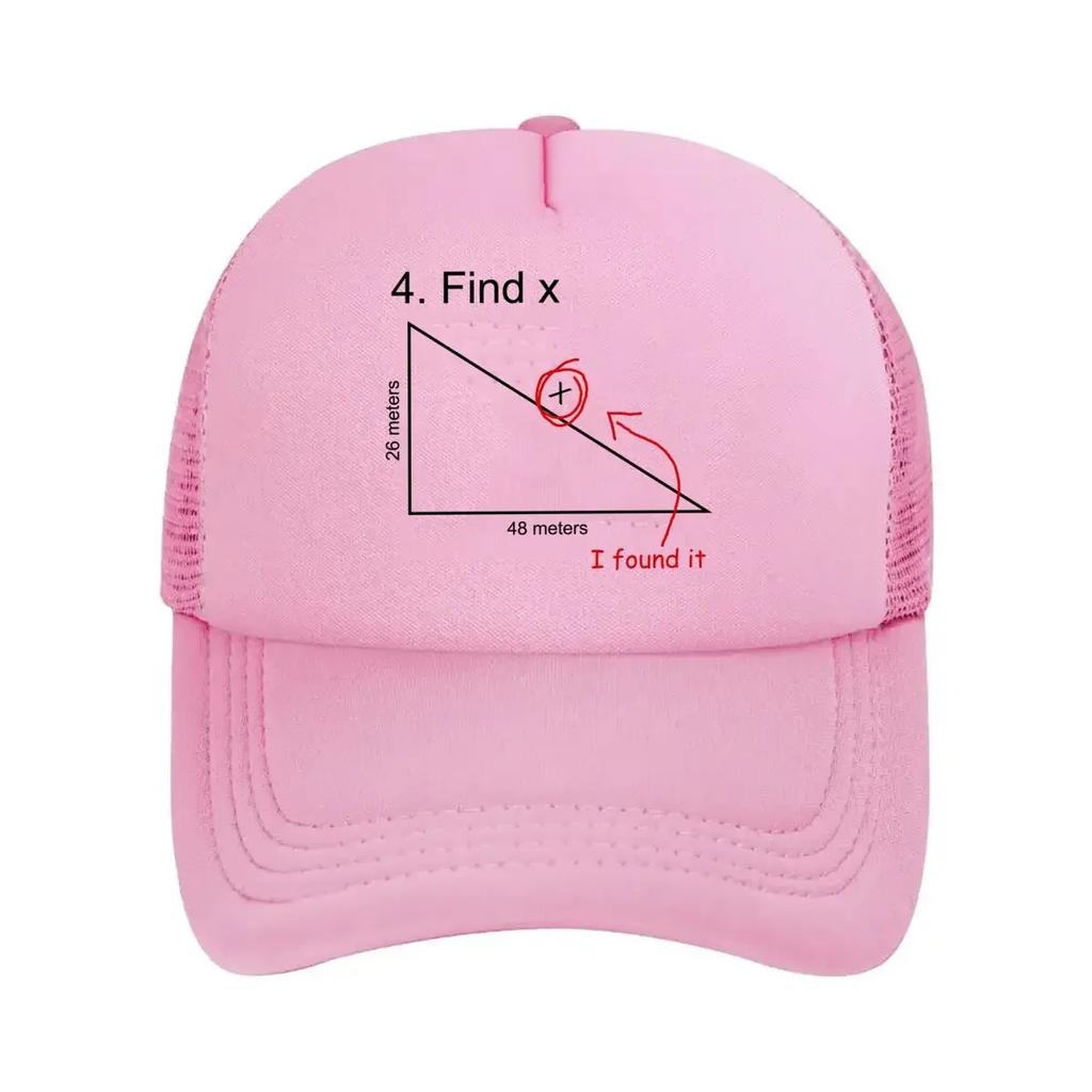 Finde X Mathe Akademisch - Inspiriert, Geometrie Problem Kunst Netz Baseballkappe