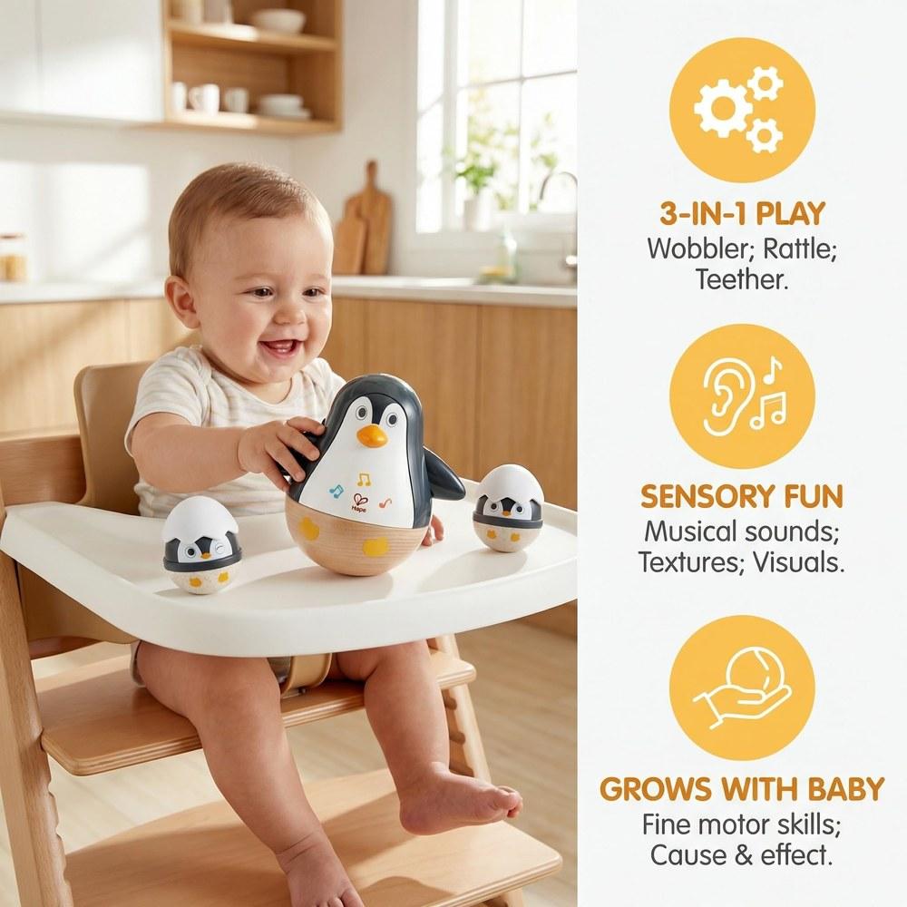 Hape Yura Yura Parent and Child Penguin Set E0136