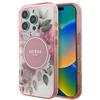 Etui do iPhone 16 Pro Max Guess Flower MagSafe różowe