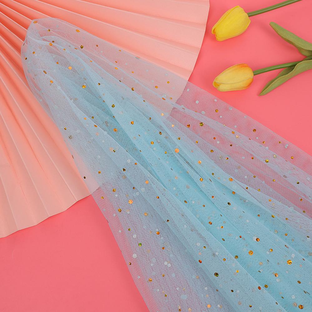 100cm X 145cm Shiny Dot Mesh Tulle Fabric Doll Beautiful Wedding Dress Costume Decoration Material DIY Clothes Sewing Supplies