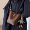 Eimer Tasche, neue Damen Tasche, Sommer echtes Leder Umhängetasche, High-End vielseitig Retro Schultertasche.