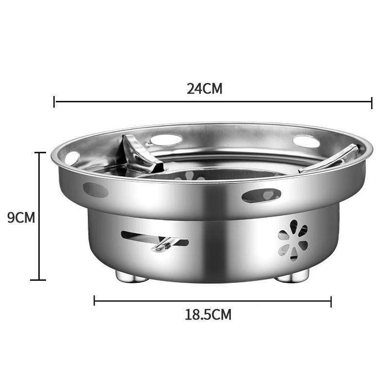 Stainless Steel Dry Pot Thickened Golden Ear Alcohol Furnace Household Non Stick Pan Small Hotpot Golden Dry Pot Pots and Pans