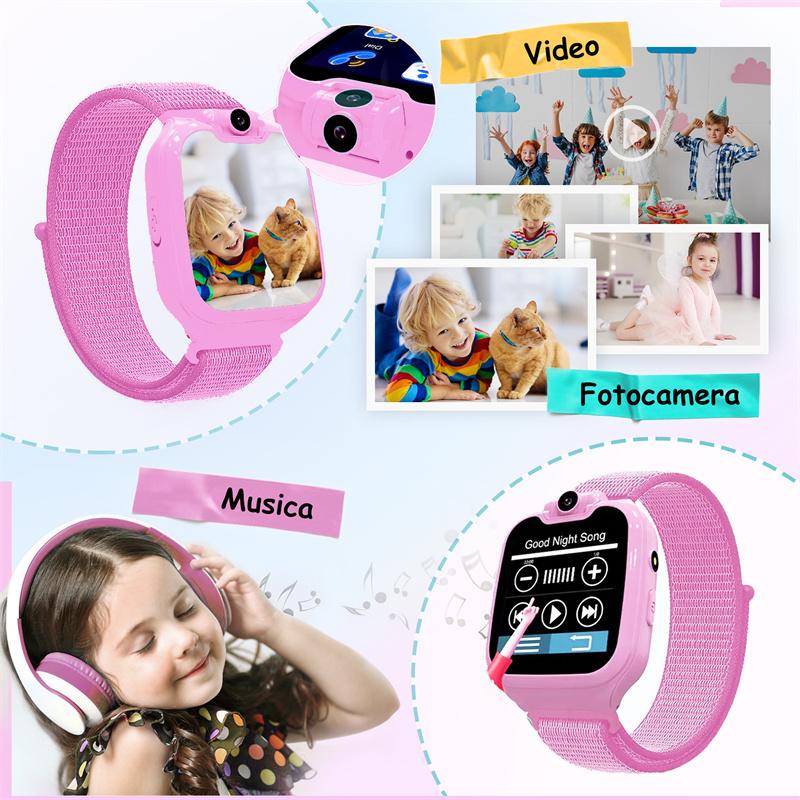 Montre Connectée Enfant 4G GPS - Appels Vidéo, Chat Vocal, Sécurité SOS, Mode Classe - Cadeau 4-12 Ans