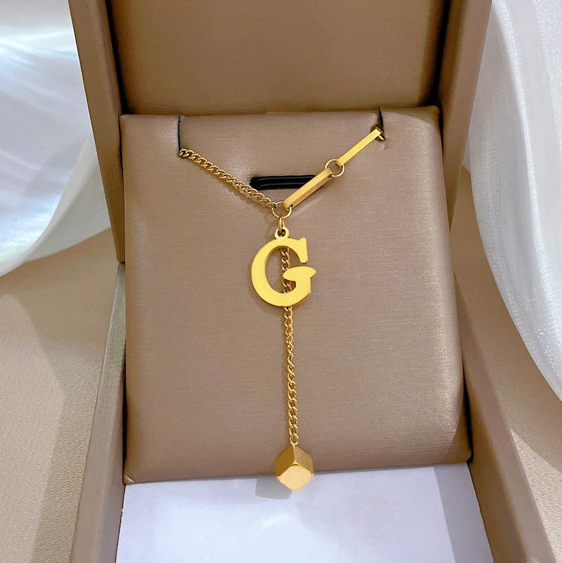 Real Gold Electroplating In The Furnace, Good Color Retention, Cold Necklace, Female Collarbone Chain With Jewelry