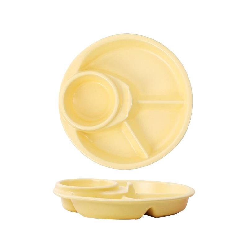 1 Stück PP Runde Unterteilte Speiseteller Küche Frühstück Snack Dip Schale Speiseteller Speiseschalen Kuchen Dessert Tablett Küchentischgeschirr