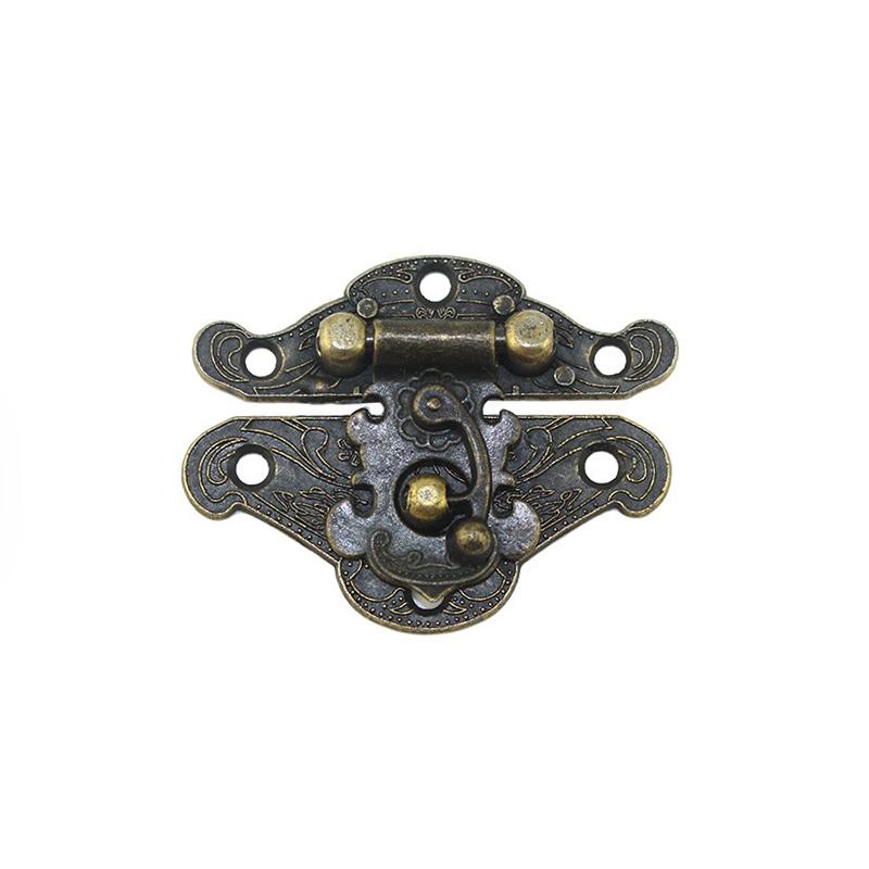 

Антикварная латунная застежка-пряжка для деревянного ящика, винтажная декоративная шкатулка для драгоценностей, защелка, подарочная коробка, чемодан, мебельная фурнитура