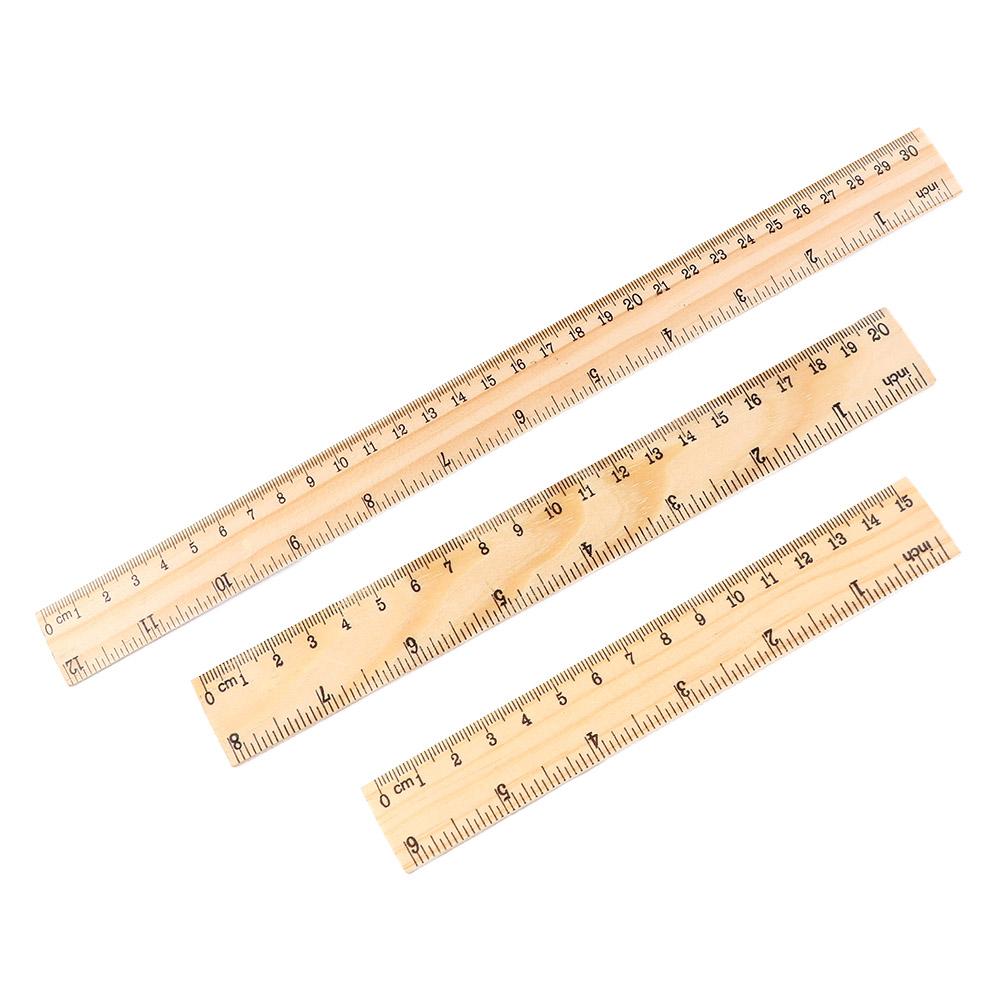 Office Student 15/20/30cm Stationery Teacher Rulers Drawing Rulers Straight Rulers Wooden Rulers