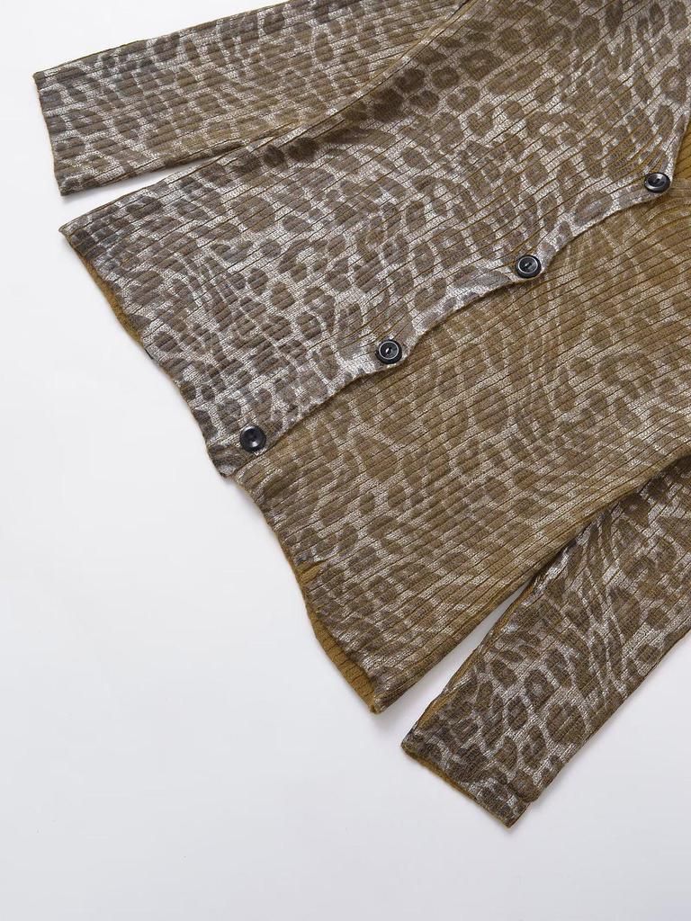 2024 Autumn Women's Fashion: European & American Style Animal Print Knitwear